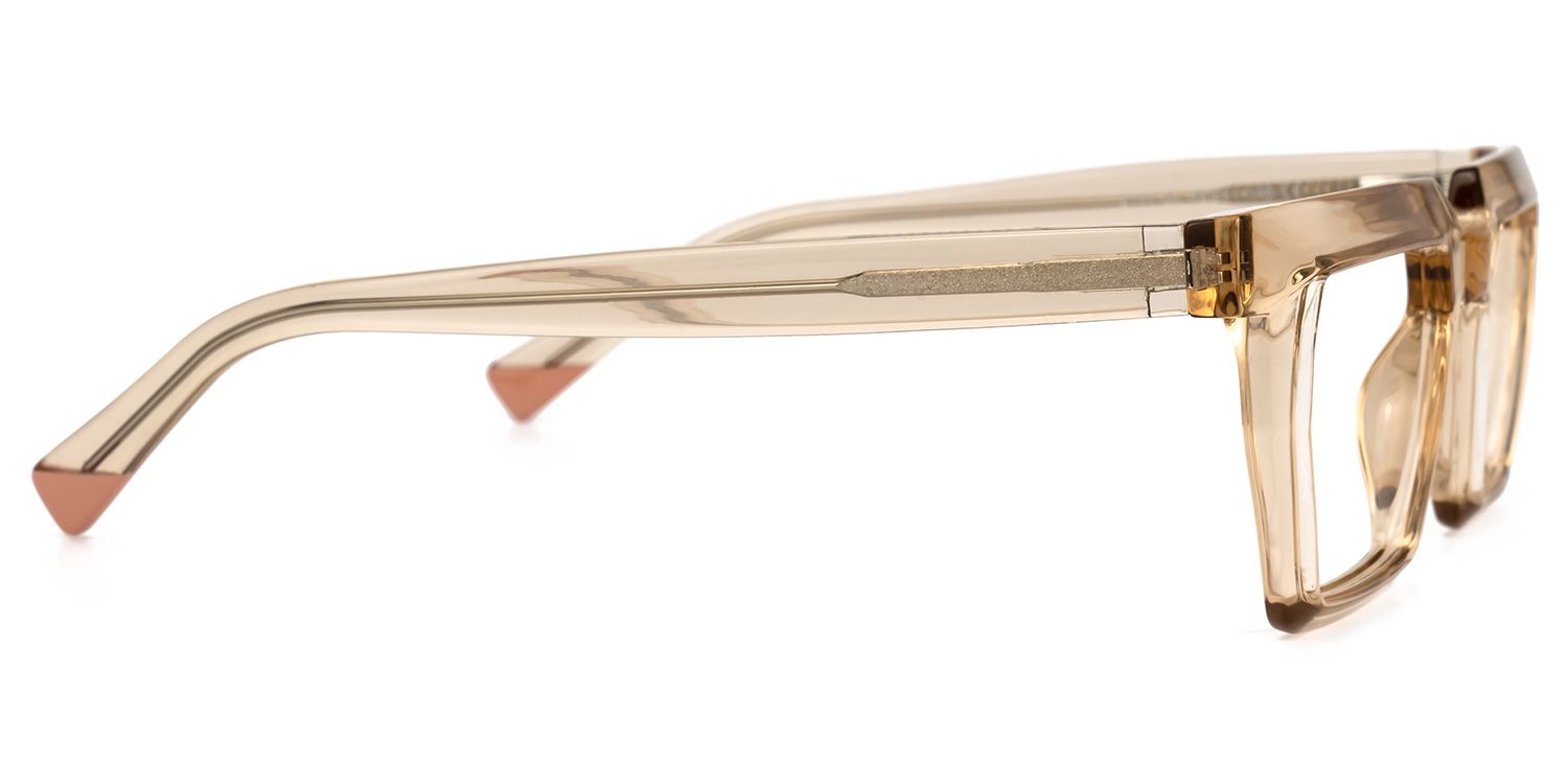 Baden - Rectangle Champagne Eyeglasses | Vooglam 4