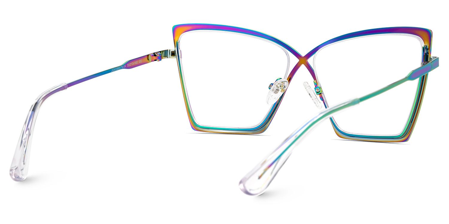 Felicja - Butterfly Multicolor Eyeglasses by Vooglam - Side View