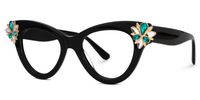 Farai - Cat Eye Black Eyeglasses | Vooglam Front View