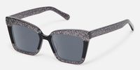 Galarza - Rectangle Black Sunglasses