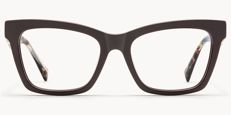 Vibranium - Rectangle Brown Eyeglasses