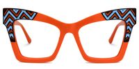Danilo - Square Orange Eyeglasses | Vooglam Angle View