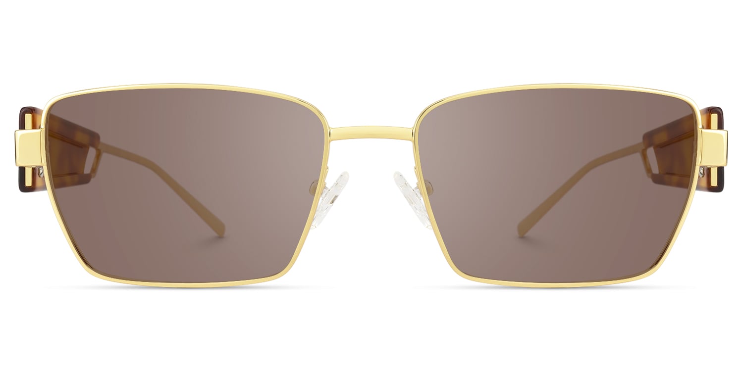 Rogue - Rectangle Gold Sunglasses - 1