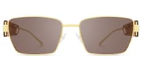 Rogue - Rectangle Gold Sunglasses - 1