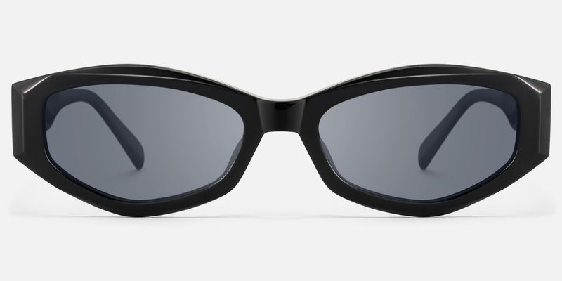 Vesper - Geometric Black Sunglasses