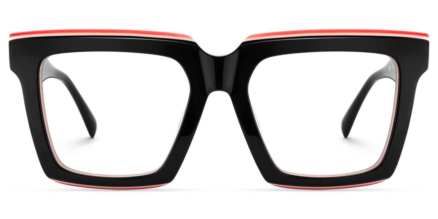 Altresha - Square Black Eyeglasses | Vooglam Angle View