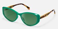 Macsen - Cat Eye Green Prescription Sunglasses | Vooglam Front View