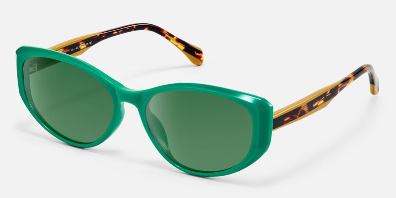 Macsen - Cat Eye Green Prescription Sunglasses | Vooglam