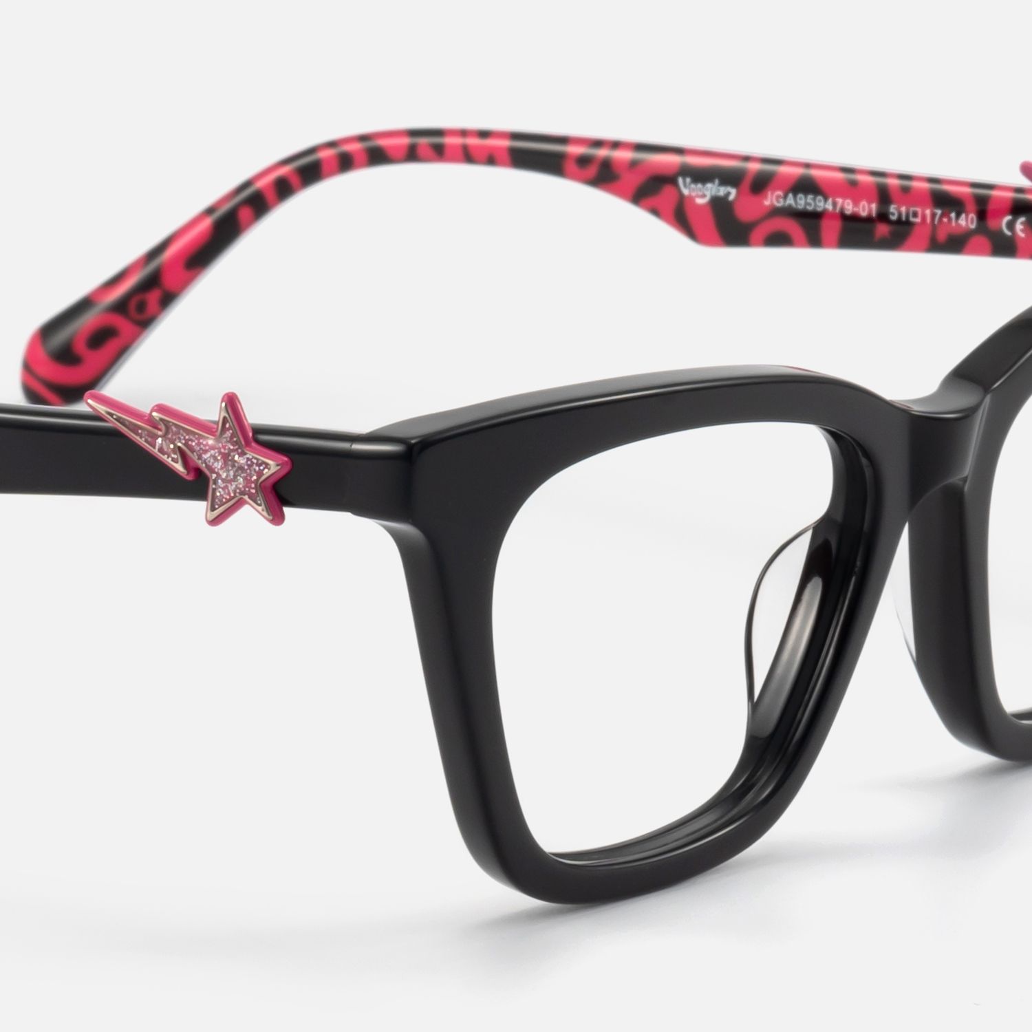 Jaiana - Cat Eye Black Eyeglasses | Vooglam Design Details