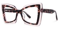 Elpi - Butterfly Pink/Tortoise Eyeglasses | Vooglam Front View