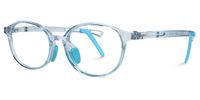 Hadley - Oval Blue Kids Eyeglasses | Vooglam Front View