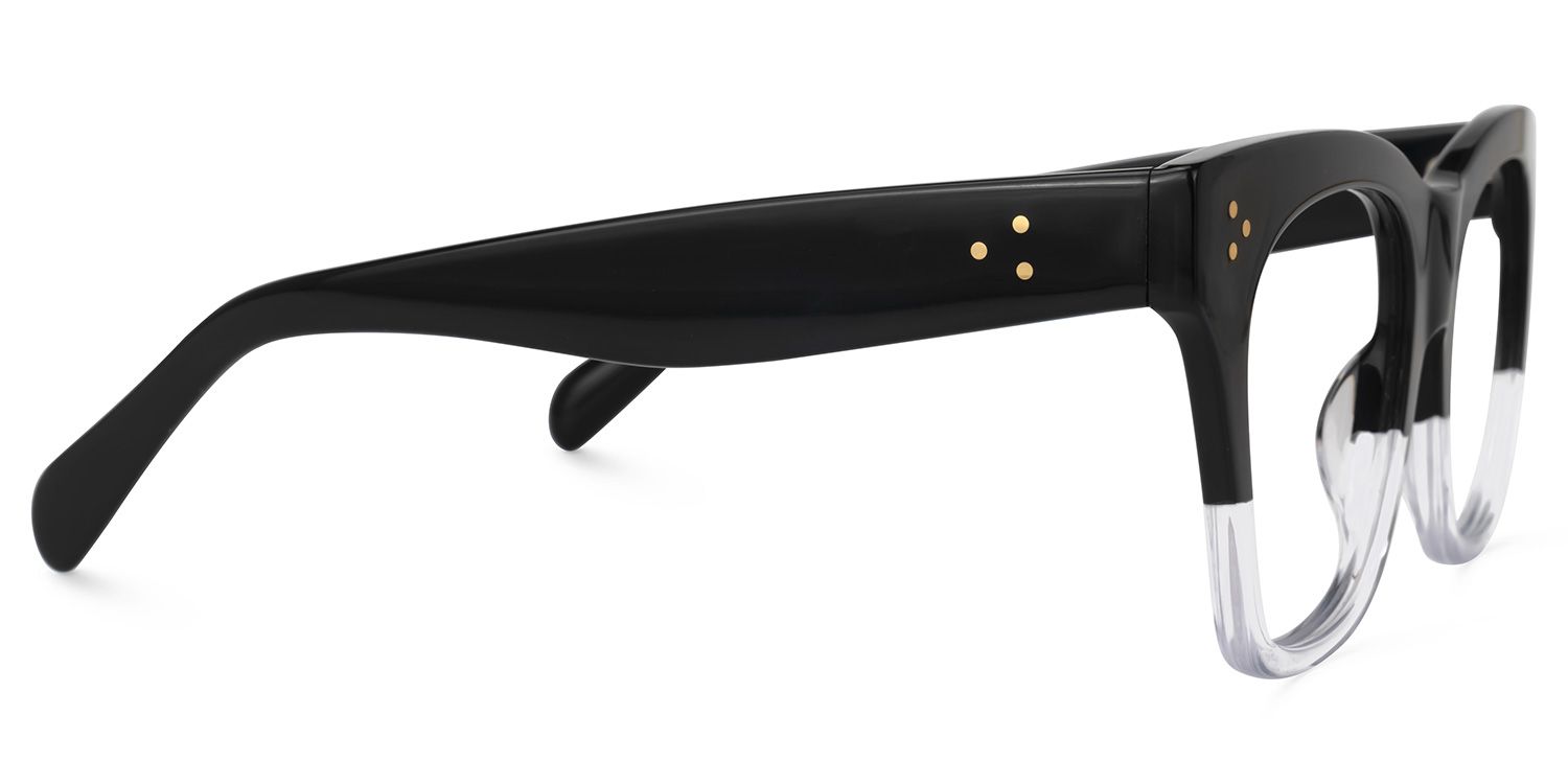 Carole - Rectangle Black/Crystal Eyeglasses product detail 4