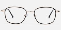 Static - Oval Gold Eyeglasses | Vooglam Angle View