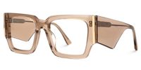 Fantasia - Rectangle Brown Eyeglasses | Vooglam Front View