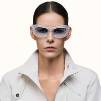 The Geologist - Geometric Transparent Sunglasses | Vooglam On Model 1