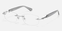 Fracture - Rectangle Gray Eyeglasses