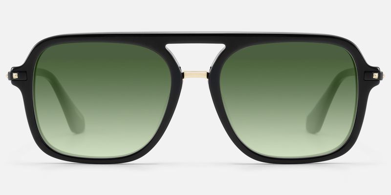 Marfa - Black Acetate Yellow Sunglasses | Vooglam