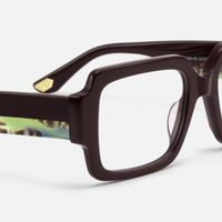 Axis - Large Burgundy Art Deco Glasses | Vooglam Design Details