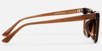 Cosmo - Rectangle Brown Sunglasses | Vooglam Side View