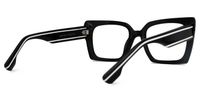 Denicia - Rectangle Black Eyeglasses | Vooglam Side View