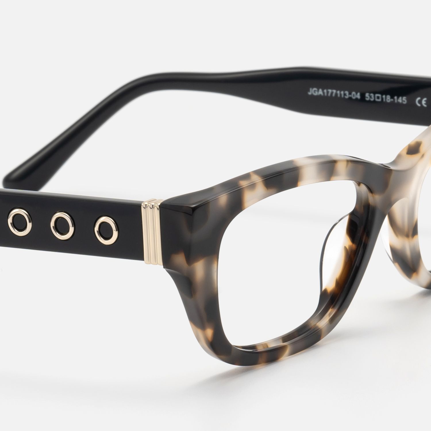 Riven - Two Tone Tortoise Cat Eye Glasses | Vooglam Design Details