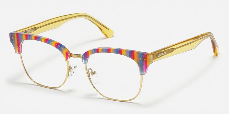 Pascale - Browline Multicolor Eyeglasses by Vooglam