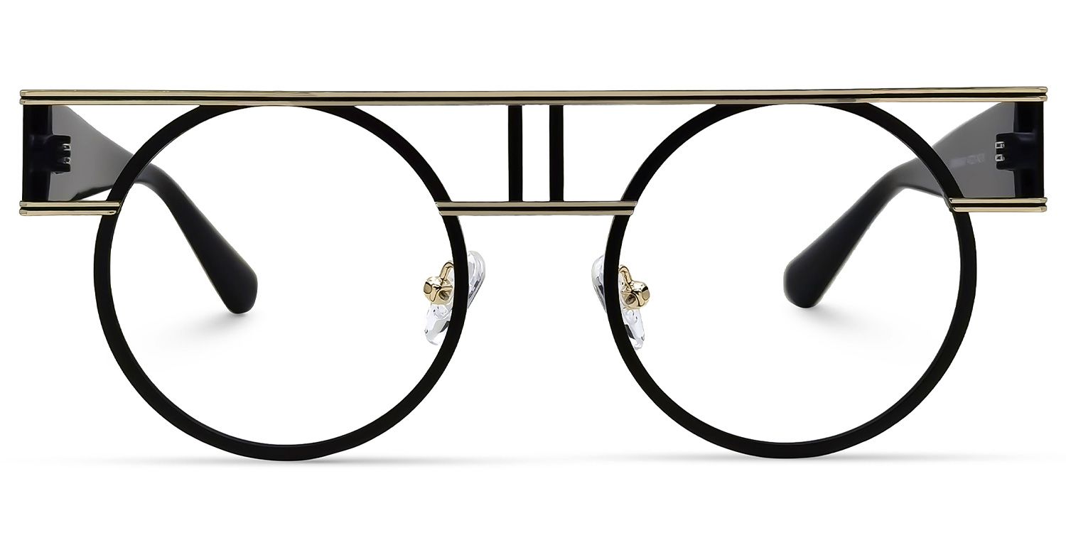 Ruthie - Aviator Black Eyeglasses | Vooglam Angle View