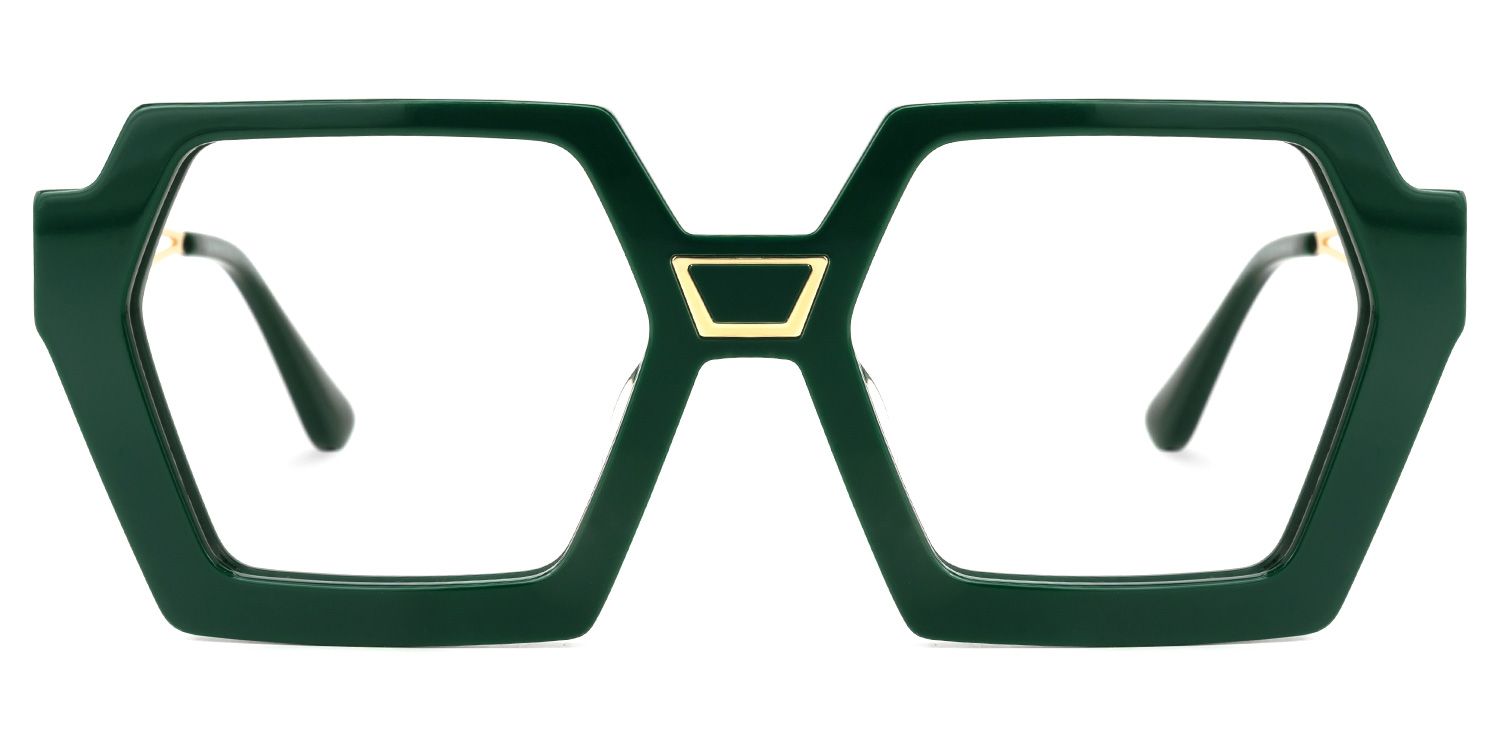 Eachna - Geometric Green Eyeglasses product detail 2