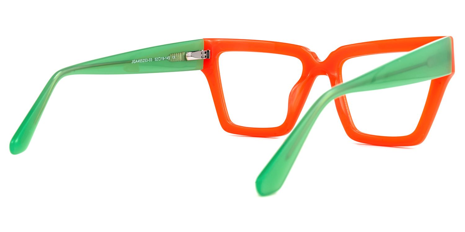 Elchanan - Rectangle Orange Eyeglasses product detail 3