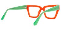 Elchanan - Rectangle Orange Eyeglasses | Vooglam Side View