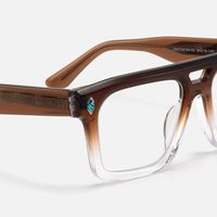 Bastion - Two Tone Double Bridge Glasses | Vooglam Design Details