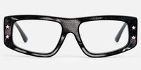 Maeva - Rectangle Black Eyeglasses | Vooglam Angle View