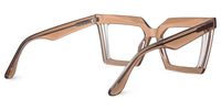 Ekkeko - Square Brown Eyeglasses | Vooglam Side View