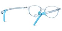 Hadley - Oval Blue Kids Eyeglasses | Vooglam Side View