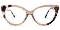 Lahela - Cat Eye Brown/Tortoise Eyeglasses | Vooglam Angle View