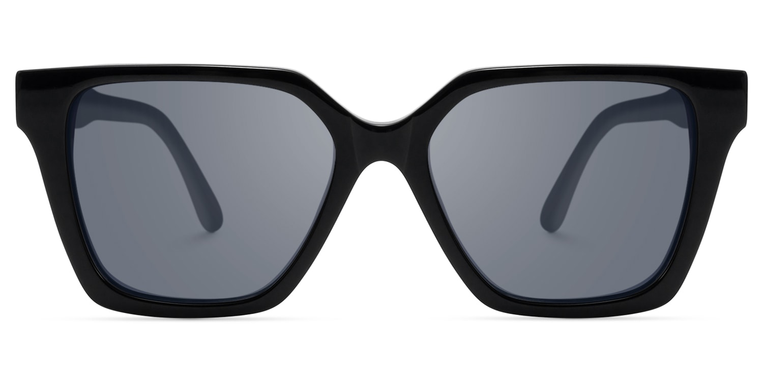 Eclipse - Square Black Sunglasses - 1