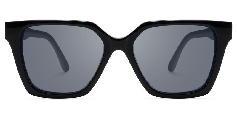 Eclipse - Square Black Sunglasses
