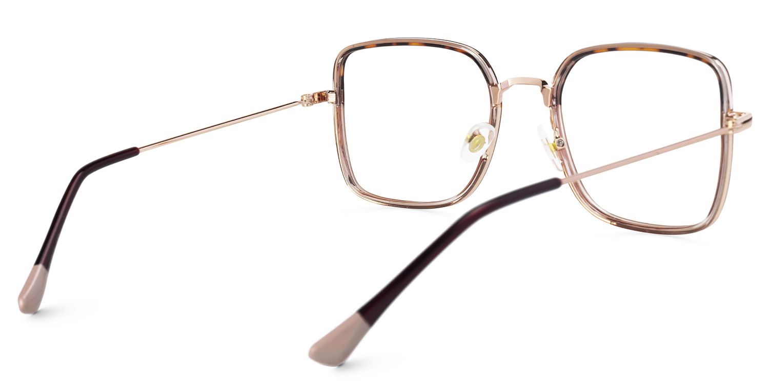 Faber - Square Tortoise Eyeglasses | Vooglam Side View