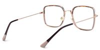 Faber - Square Tortoise Eyeglasses | Vooglam Side View