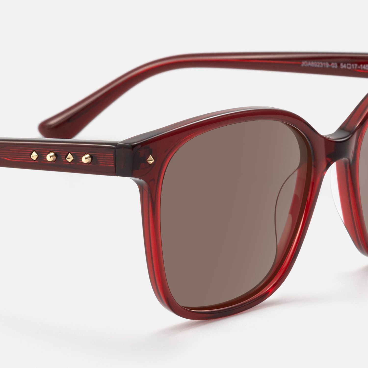 Spacek - Classic Square Red Tinted Sunglasses | Vooglam Design Details
