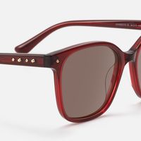 Spacek - Classic Square Red Tinted Sunglasses | Vooglam Design Details
