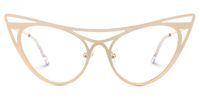 Elior - Cat Eye Gold Eyeglasses | Vooglam Angle View