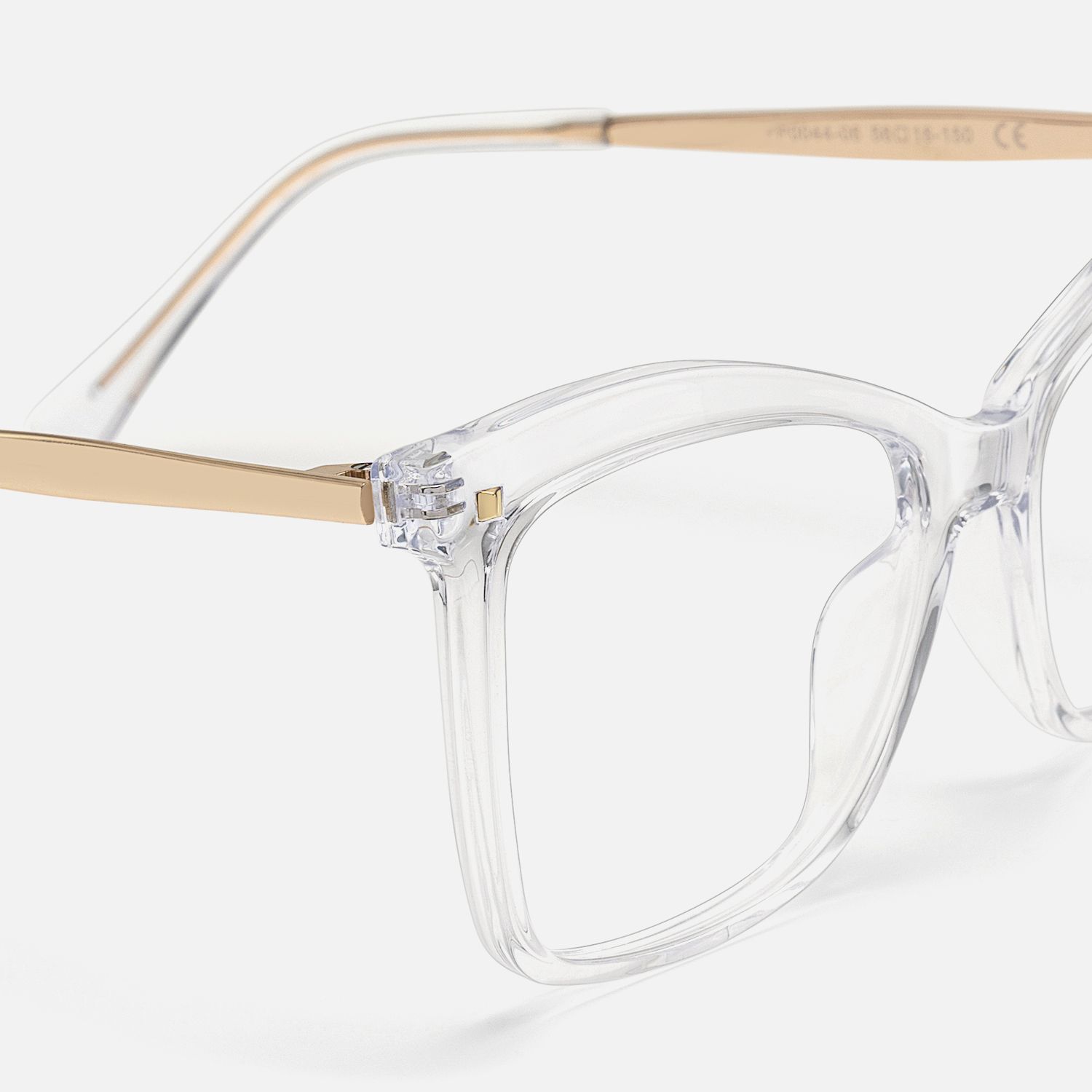 Libby - Crystal Clear Butterfly-shaped Glasses | Vooglam Design Details
