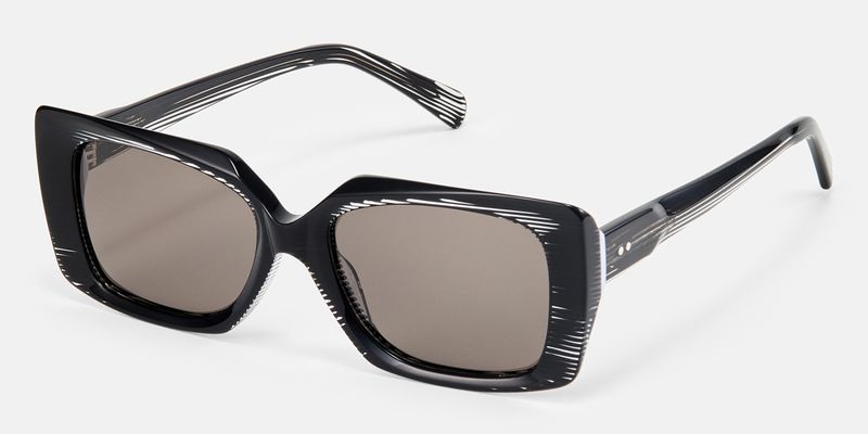Stratus - Rectangle Black Sunglasses