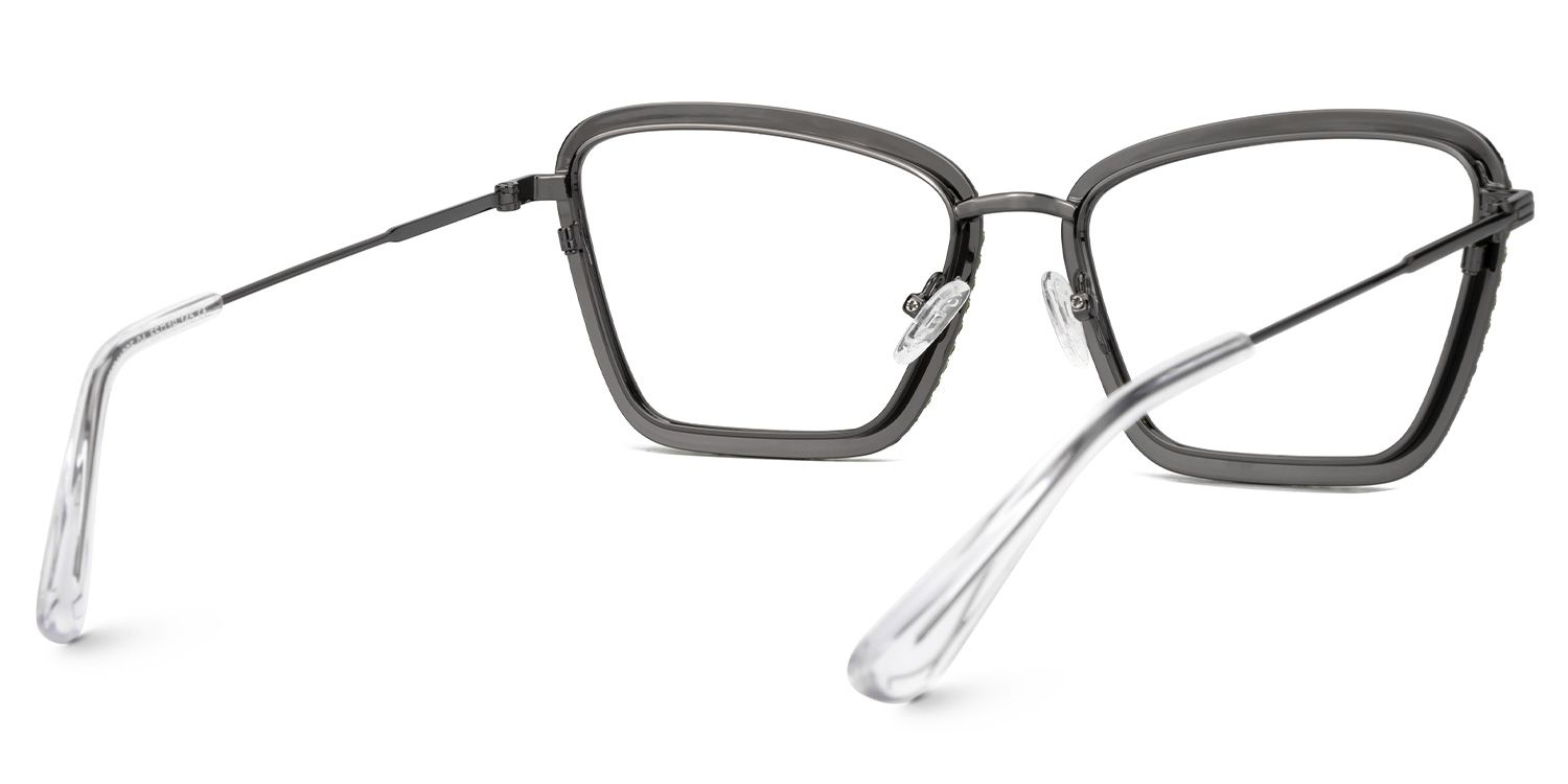 Feodora - Rectangle Green Eyeglasses | Vooglam Side View