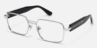 Ubuntu - Rectangle Silver Eyeglasses | Vooglam Front View