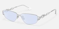 Spine - Geometric Silver Sunglasses