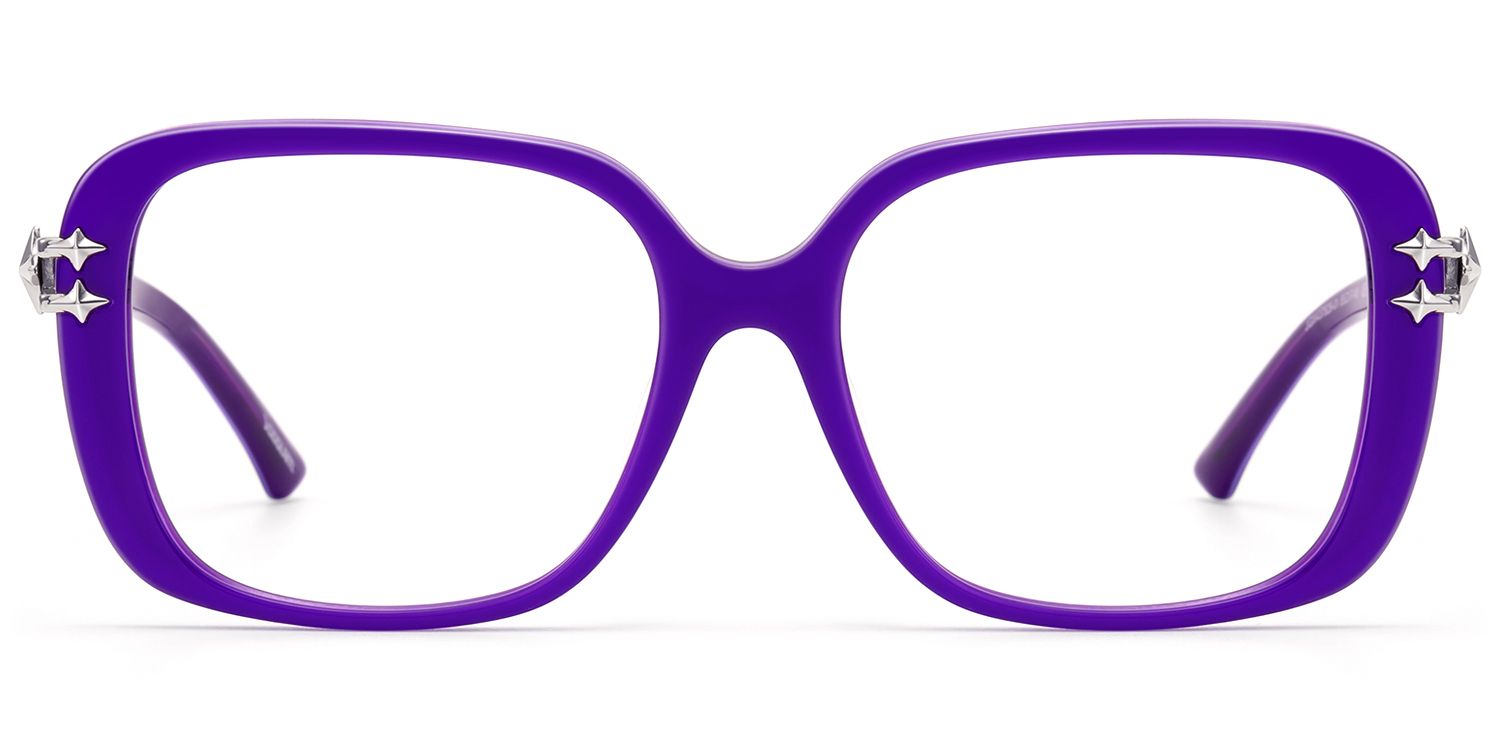 Nova - Blue Violet Star Deco Double Wire Glasses by Vooglam Product Details 1