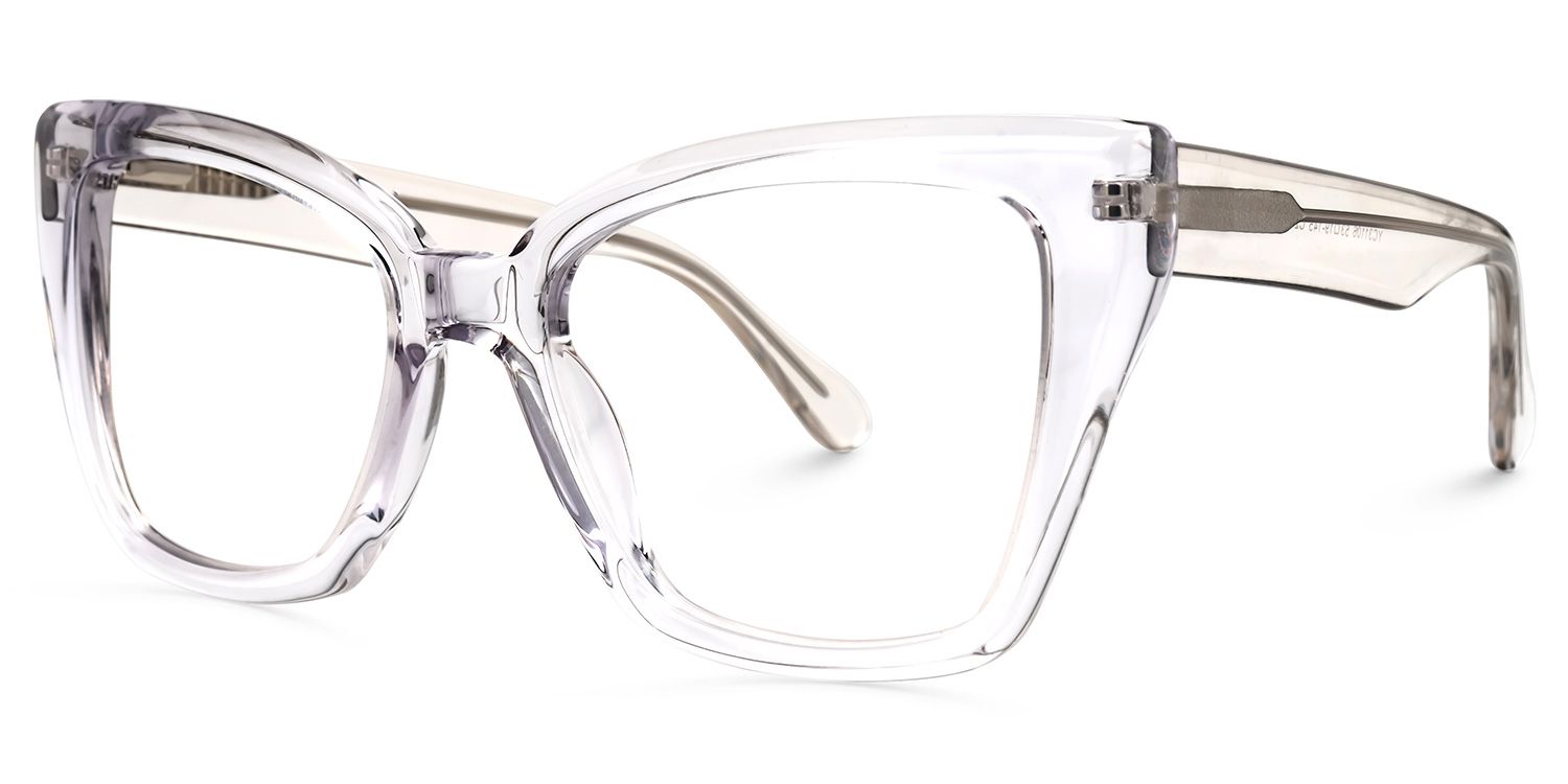 Efrem - Cat Eye Crystal Eyeglasses | Vooglam Front View