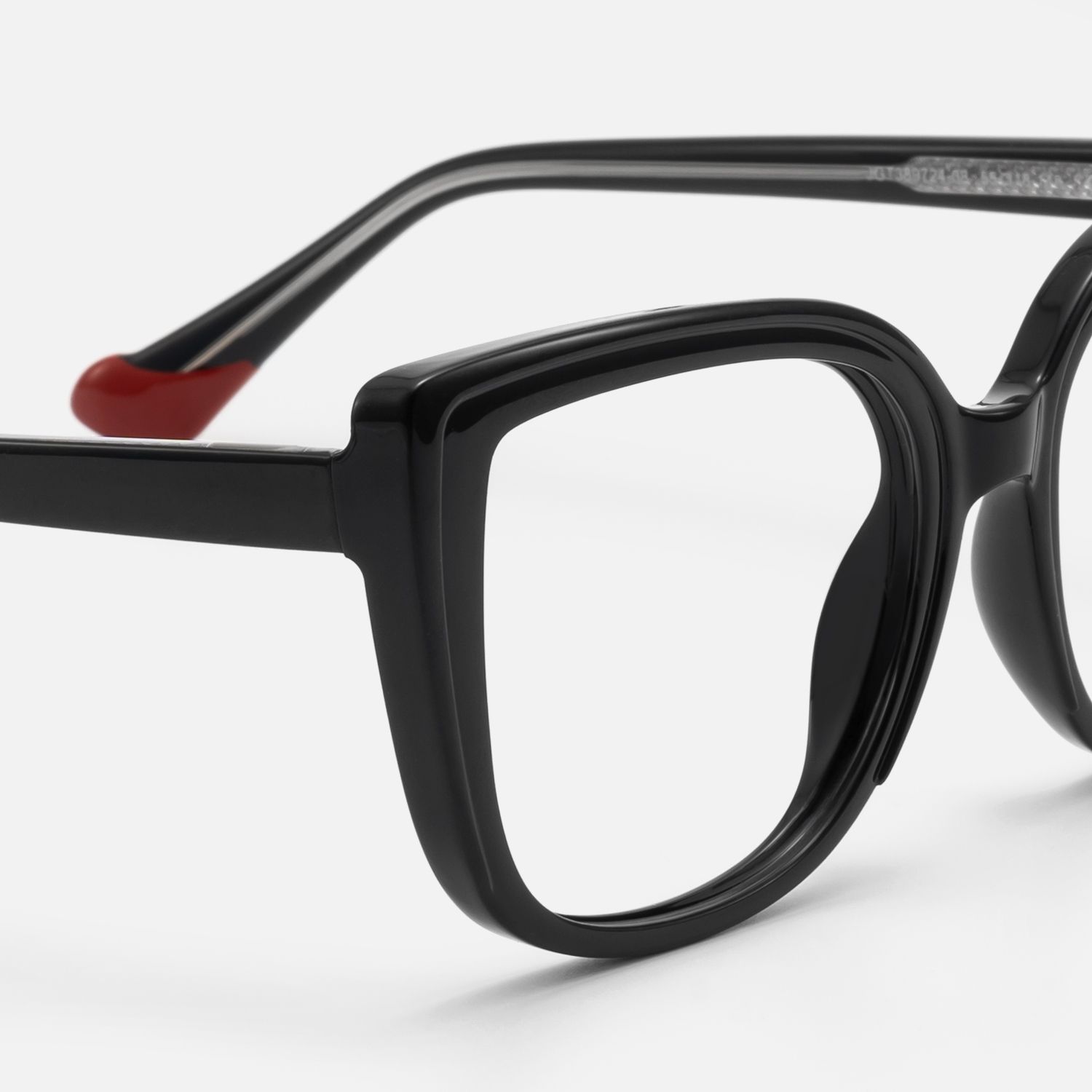 Darena - Cat Eye Black Eyeglasses | Vooglam Design Details